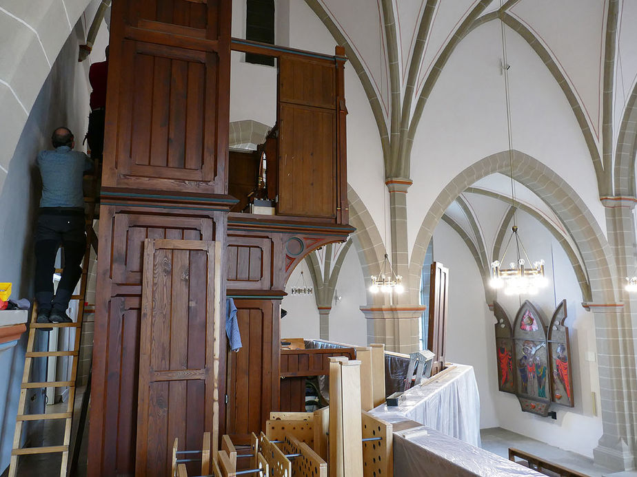 Sanierung der "Lötzerich" Orgel in St. Crescentius (Foto: Karl-Franz Thiede)